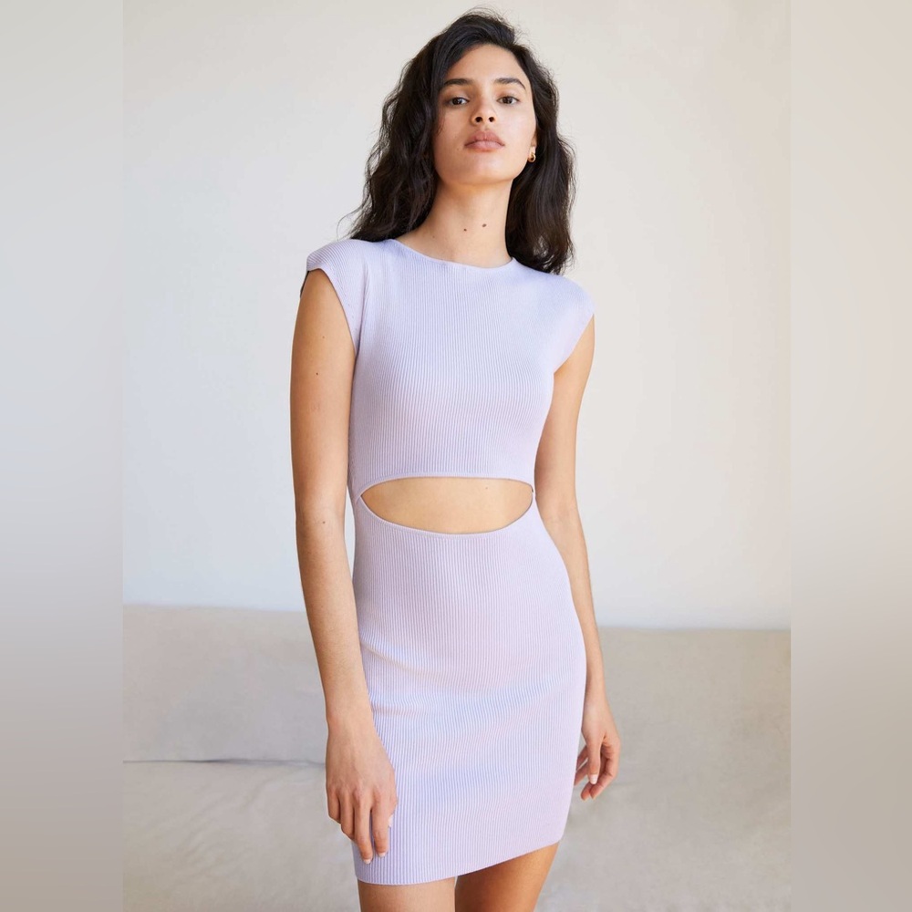 Aritzia Soft Pink Cut-Out Midi Dress Size Large